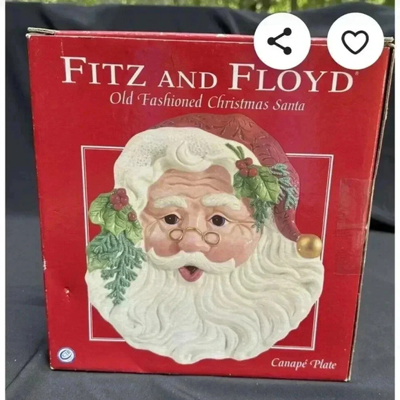 Fitz & Floyd Old Santa Canape Plate - Picture 6 of 6